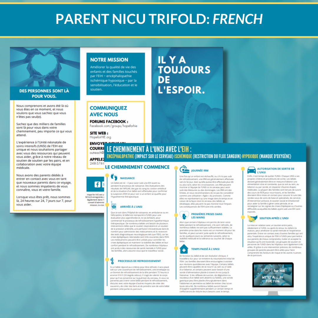 NICU Parent Timeline- French – Hope for HIE Bundled